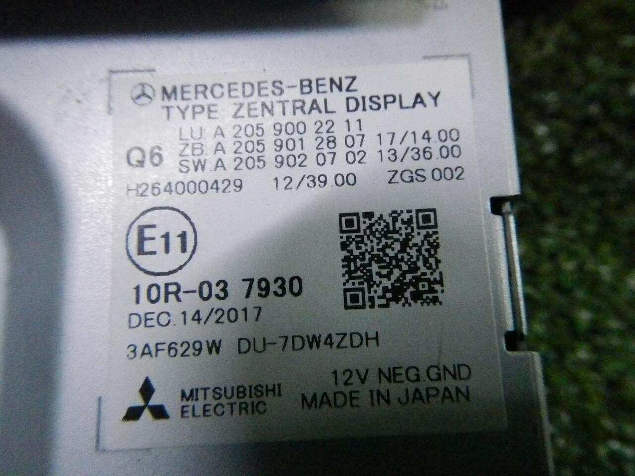 Дисплей MERCEDES-BENZ C W205 (2014-2018) A205900221180 0000004150282